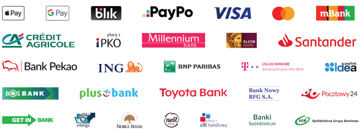 Supported payment methods